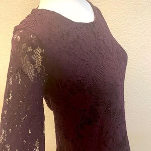 Full lace plum dress